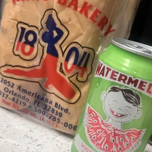 Haitian Bread and watermelon soda