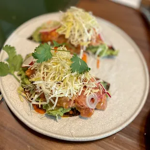 Tuna tostadas were tasty