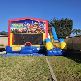 C7 combo activities jumper measurements 22x22 feet long ninja turtles