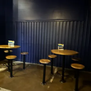 seating by the pool tables