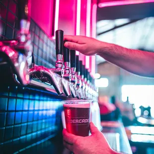 Cidercade has dozens of hard ciders and seltzers available, all made by us!  Non-alcoholic soda is also available.