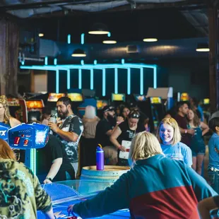 Cidercade has almost 300 classic and modern arcade games, pinball machines, skee-ball, pool tables, air hockey, and more!