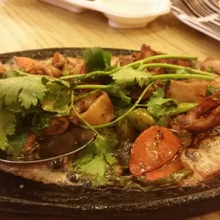 Sizzling pusit