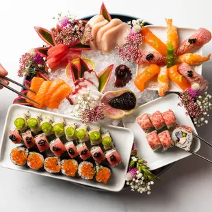 sushi and sashimi, sushi, sashimi, food