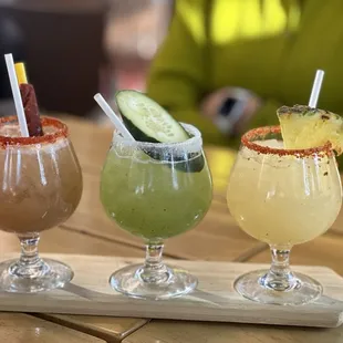 Margarita Flight: Tamarind, Cucumber and Pineapple