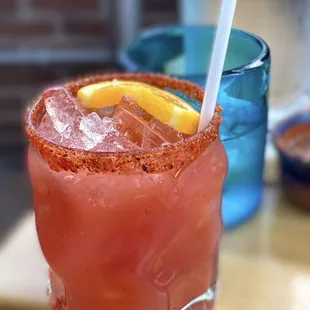 Chef&apos;s Spicy margarita with blood orange - spicy and tasty, blood orange added interesting bitter flavor (08/2023)