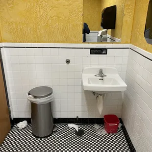 Dirty bathroom, and no soap