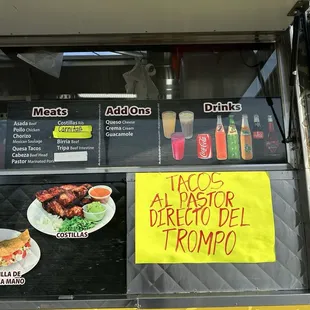 meat menu