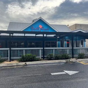 the front of the restaurant