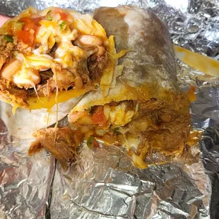 beef burrito - no rice.