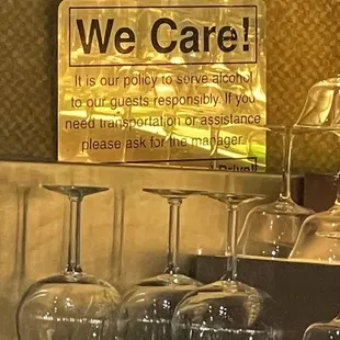 Thought this was an awesome thing they have posted.  They're happy to serve you, but also care that you get home safely.