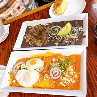 Entomatadas y enfrijoladas