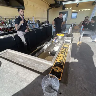 Sergio and Isaiah provided excellent customer service and recommended excellent drinks . Definitely come to this place for a good vibe.