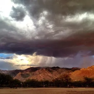 Back drop to the arena