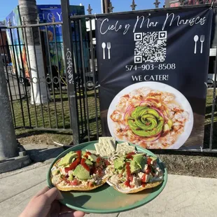 Two vegan tostadas ....please  so delicious