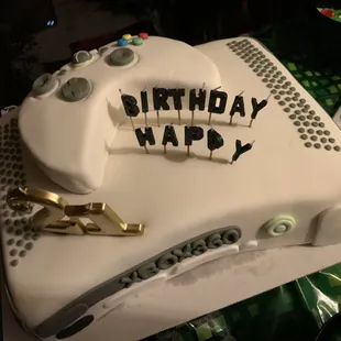 a video game controller cake