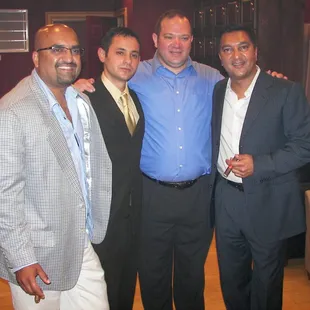 Nish Patel, Sam, Christopher Mey and Rocky Patel visit Cigar Castle.