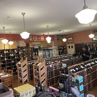 a man in a wine shop