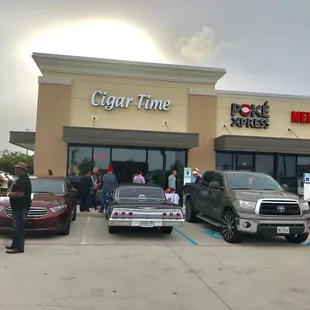 Grand opening - customers hanging outside