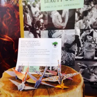 Making paper cranes is one of Carmel's many talents:)