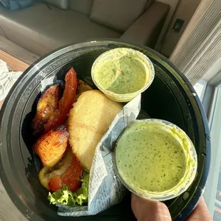 Amazing veggie arepa