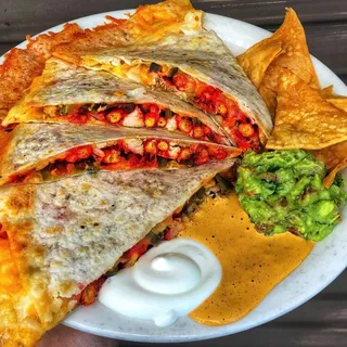 Flaming hot cheetos quesadilla