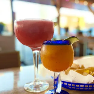 Strawberry Margarita and Mango Margarita