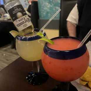 Margarona and frozen strawberry margarita
