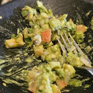 a plate of guacamole