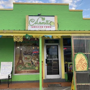 Outside front entrance