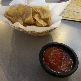 Chips and salsa. The salsa has extra cilantro in it and I figured the name was appropriate for the place.