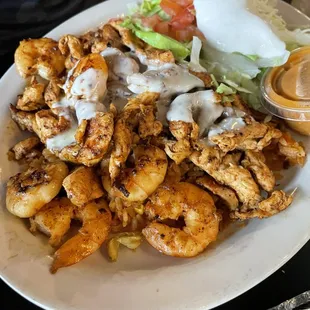 Arroz con Pollo y Camarones