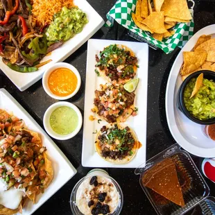 Spread of Cilantro SF Taqueria