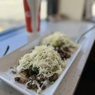 Two carne Asada super taco meat was tender and the portion size was filling.