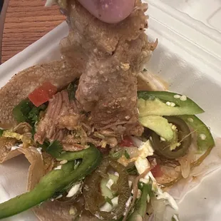 Single taco: that&apos;s all skin and fat