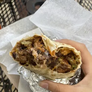 Burrito with pastor (pineapple and pork)