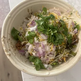 Wish my salad has lettuce on it