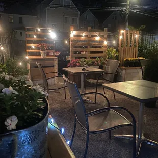 outdoor seating area