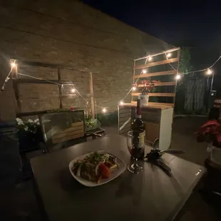 a plate of food on a table