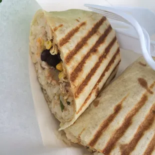 The southwest chicken burrito was tasty!