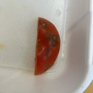 Rotten tomatoe in my salad