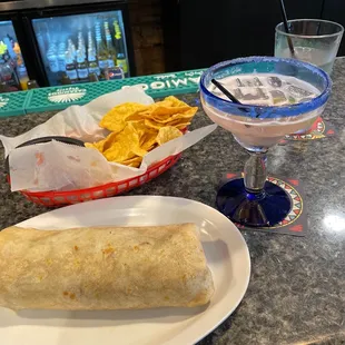 El burrito and desert pear margarita