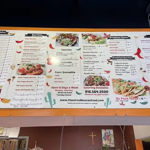the menu