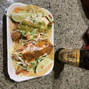 Fish Taco to go. My own beer