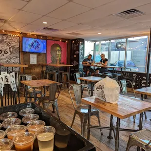 a view of the dining area