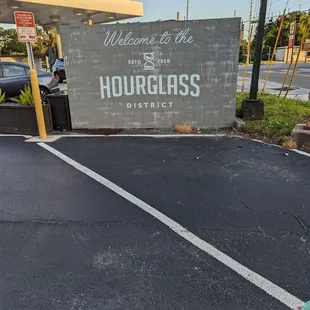 the entrance to the restaurant