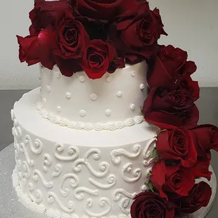My wedding cake, also made exactly as I wanted. Forrero rocher and tropical paradise flavor, yum!