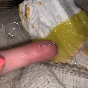 Metal shaving from the meringue