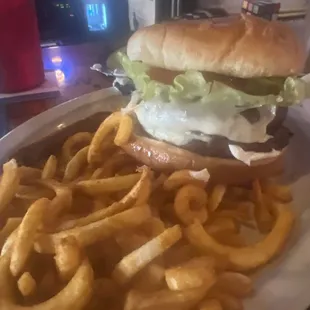Double cheese burger.
