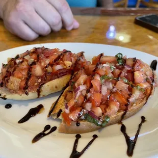 two pieces of bread on a plate
